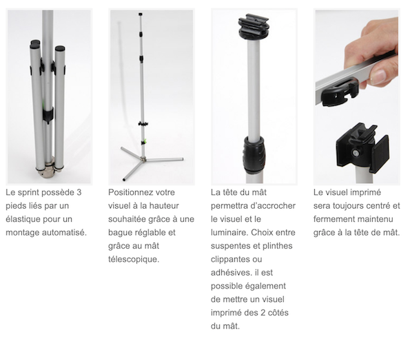 structure porte-banniere sprint